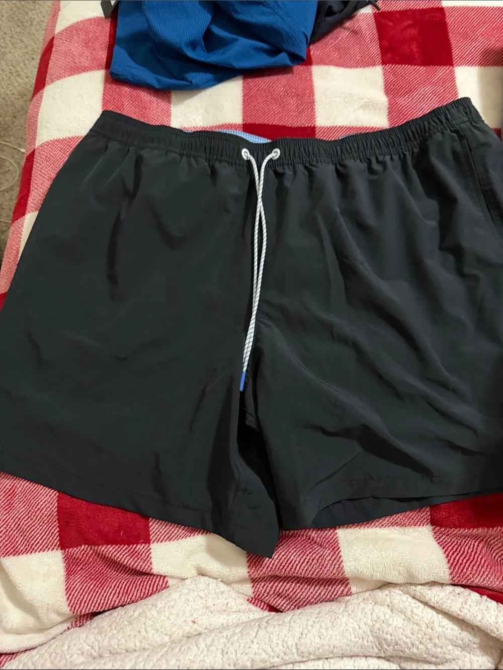 BONGO Black Men's Swim Trunks with Drawstring